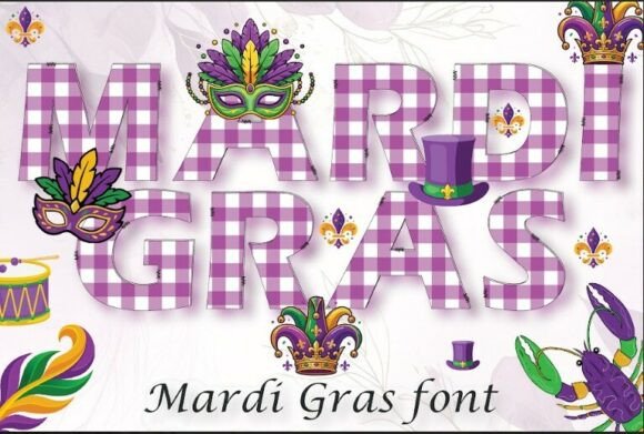 Celebrate in Style with the Purple Mardi Gras Festival Font
