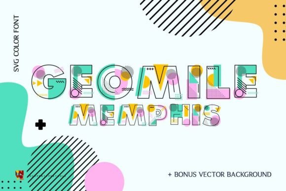 Geomile Memphis: A Bold Geometric Font for Modern Designers