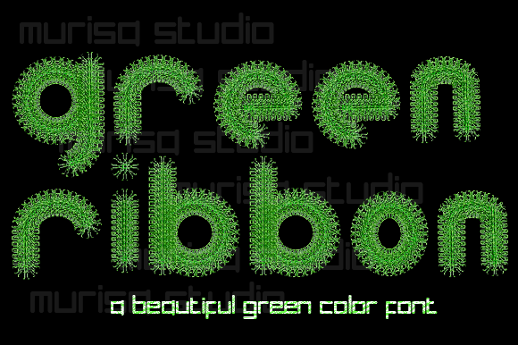 Green Ribbon: The Color Font That Brings Your Designs to Life