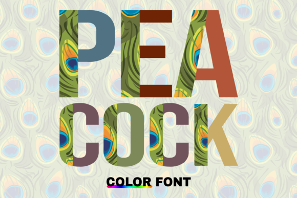 Peacock: A Bold, Colorful Font for Creative Projects