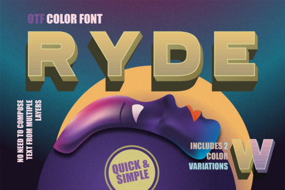 Ryde: The Bold Color Font That Commands Attention