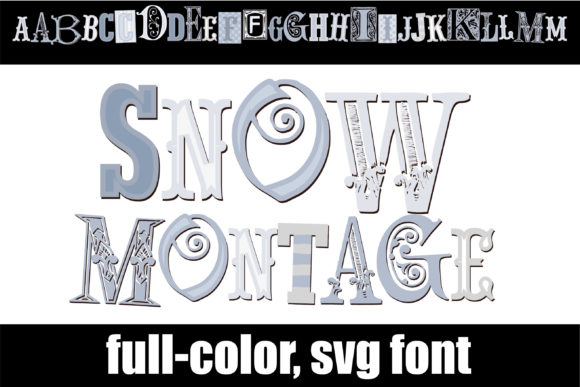 Snow Montage: A Festive Color Font for Winter Projects