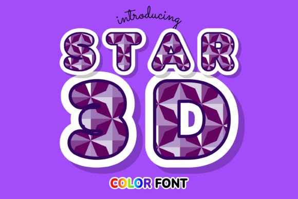 Star 3D: A Cosmic Color Font for Stellar Designs