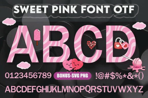 Sweet Pink: A Playful Typeface for Love-Infused Designs