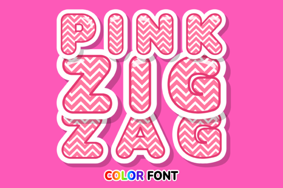 Unleash Vibrant Energy with the Pink Zigzag Font